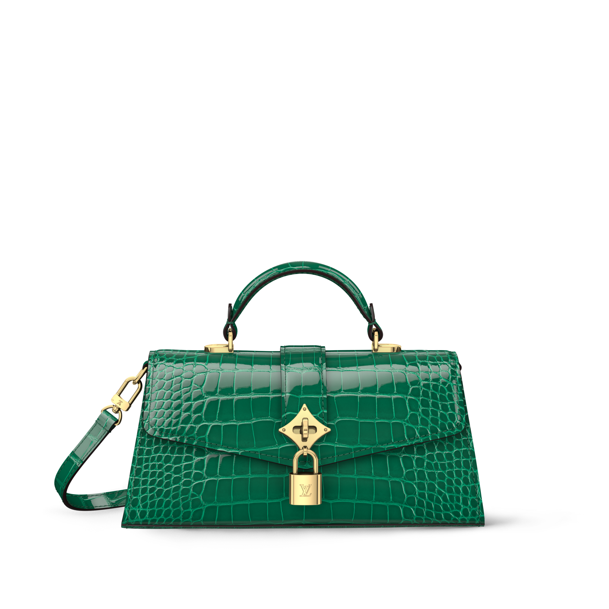 Pochette Rose des Vents Crocodilien Brillant - Handbags | LOUIS